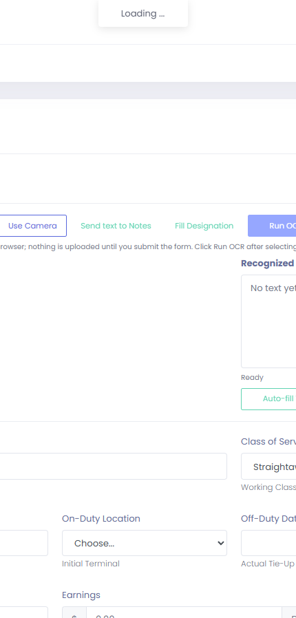 Trip Tracker trip entry mobile screenshot